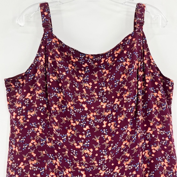 Old Navy Wine Floral Print Maxi Dress Plus Size XXL - Picture 5 of 10